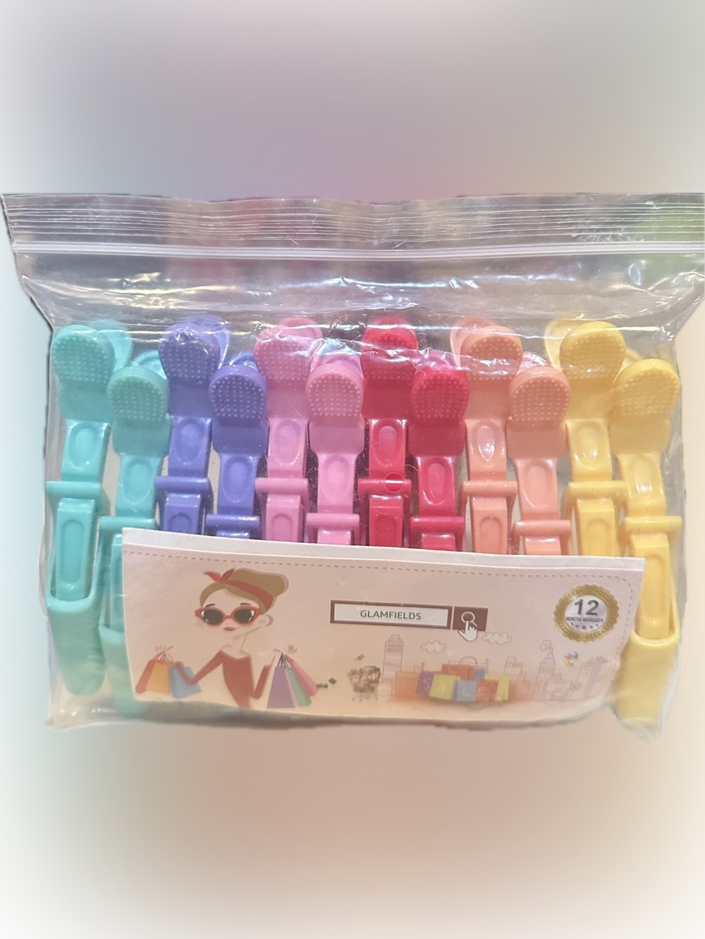 SET 12 ALLIGATOR HAIR CLIP CLIPS CROCODILE PASTEL GLAMFIELDS BEAUTY SHOP CLAMP